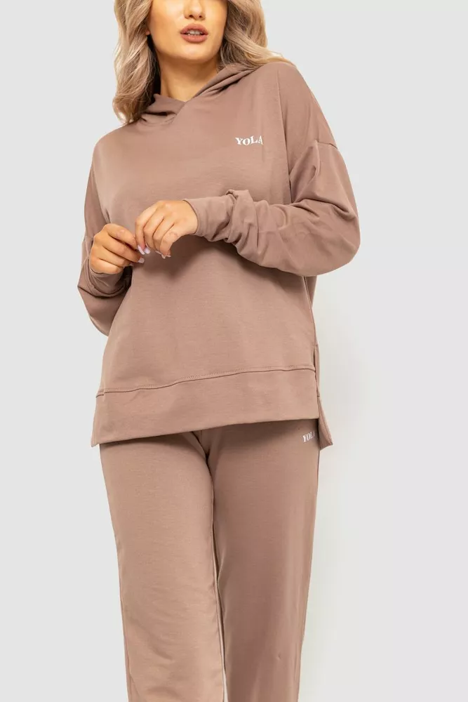Купити Спорт костюм жіночий двонитка, колір мокко, 129R1515 оптом - Фото №2