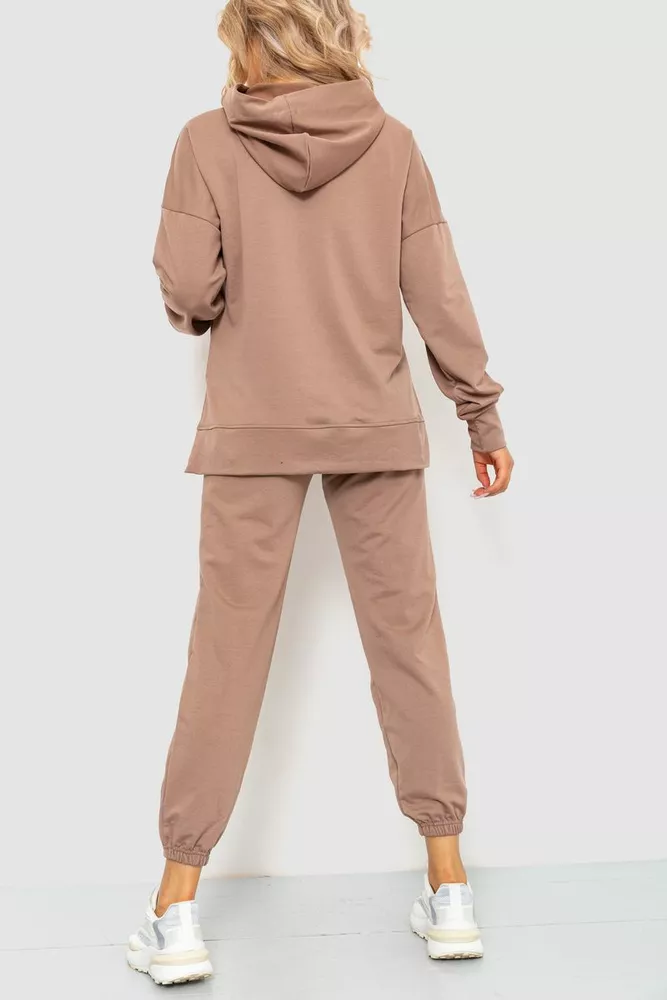 Купити Спорт костюм жіночий двонитка, колір мокко, 129R1515 оптом - Фото №4