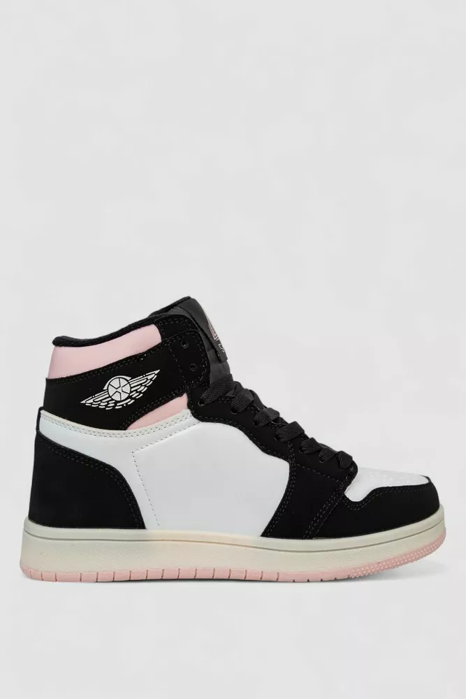 Купити Кросівки жіночі зимові на хутрі, колір біло-рожевий, 248RHB470 - Фото №1