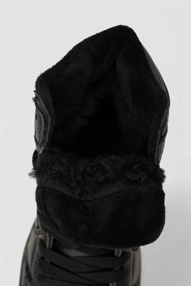 Купити Кросівки жіночі зимові на хутрі, колір чорний, 248RHB470 - Фото №6