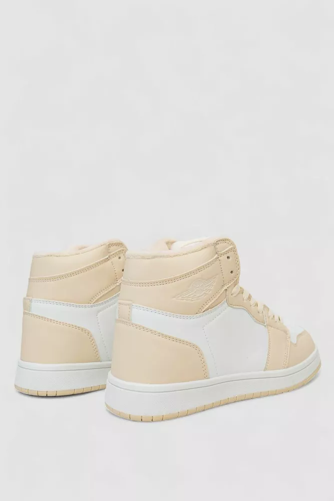 Купити Кросівки жіночі зимові на хутрі, колір біло-бежевий, 248RHB470 - Фото №4