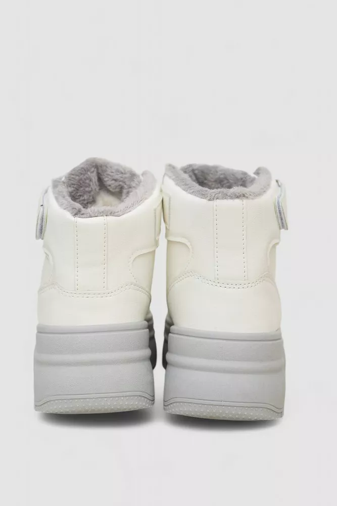 Купити Кросівки жіночі зимові на хутрі  -уцінка, колір біло-сірий, 248RAM04-U-2 оптом - Фото №4