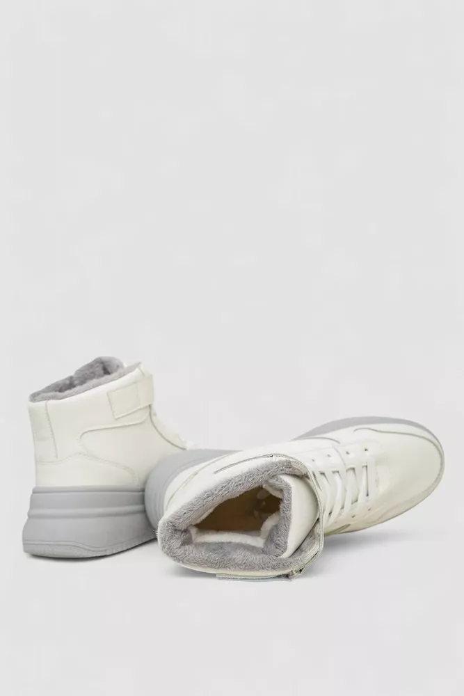 Купити Кросівки жіночі зимові на хутрі  -уцінка, колір біло-сірий, 248RAM04-U-2 оптом - Фото №5