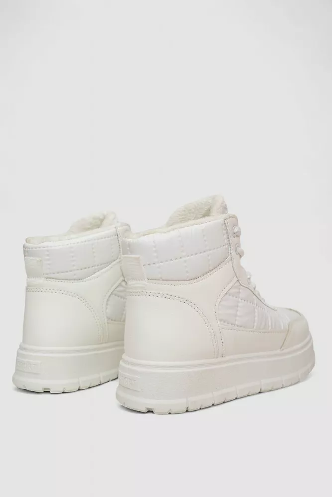 Купити Кросівки жіночі зимові на хутрі  -уцінка, колір білий, 248RBL3-U-3 - Фото №4