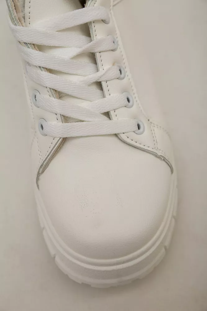 Купити Кросівки жіночі зимові на хутрі  -уцінка, колір білий, 248RBL3-U-3 - Фото №7