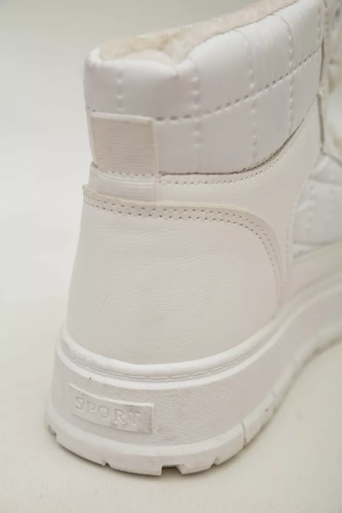 Купити Кросівки жіночі зимові на хутрі  -уцінка, колір білий, 248RBL3-U-3 - Фото №8