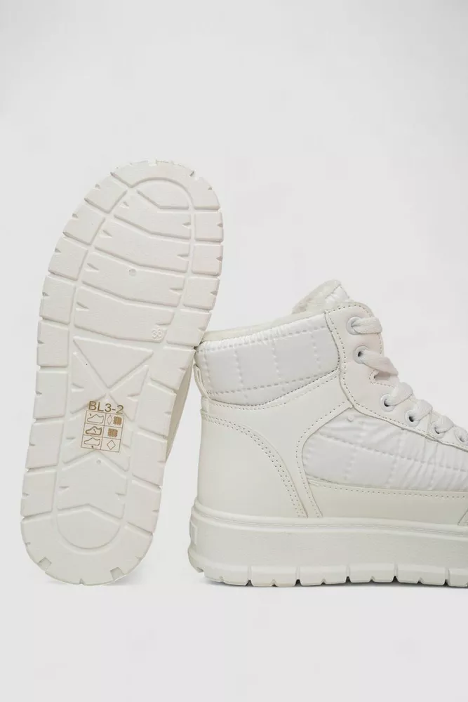 Купити Кросівки жіночі зимові на хутрі  -уцінка, колір білий, 248RBL3-U-4 - Фото №5