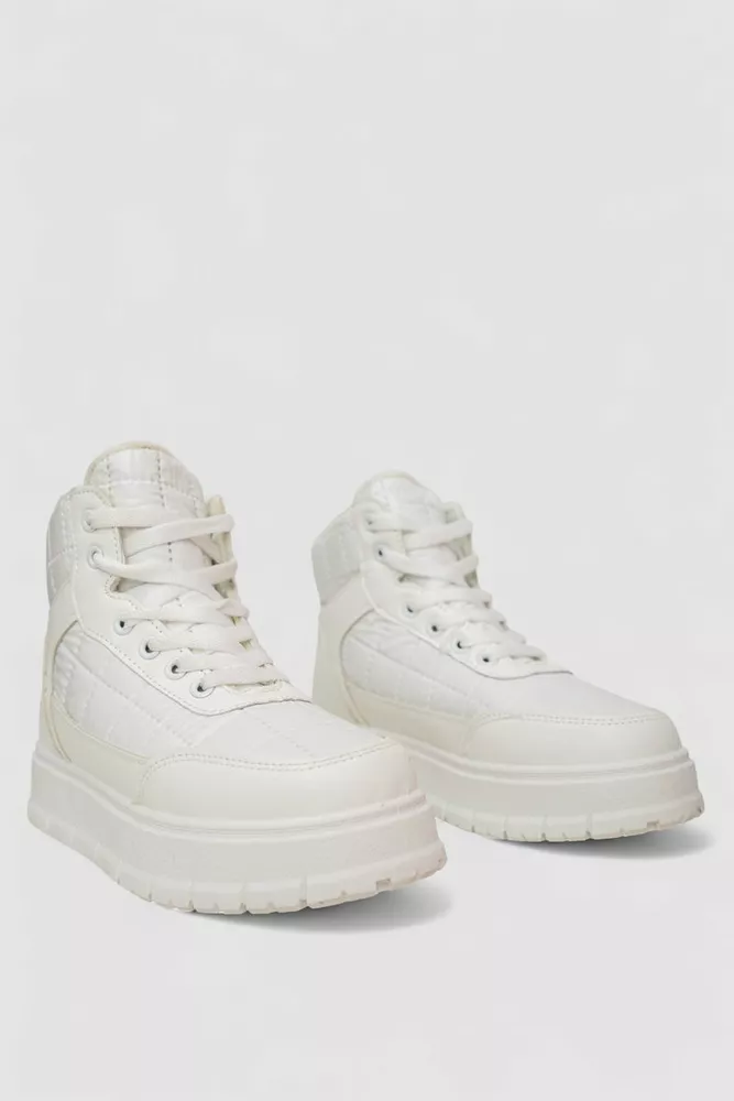 Купити Кросівки жіночі зимові на хутрі  -уцінка, колір білий, 248RBL3-U-6 - Фото №3