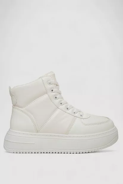 Кроссовки женские зимние на меху  -уценка, цвет белый, 248RK06-U