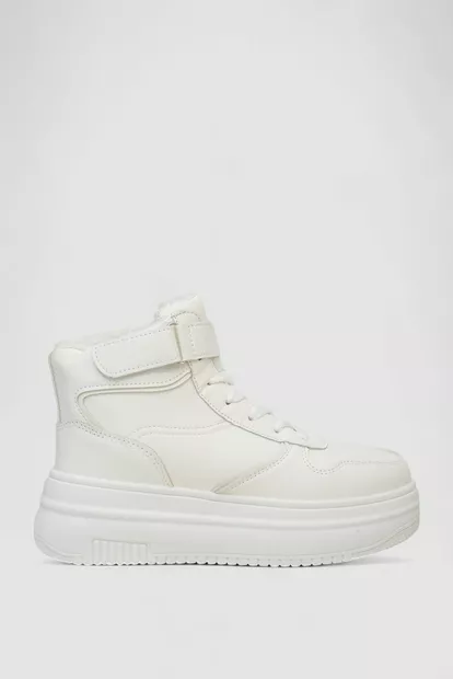 Кросівки жіночі зимові на хутрі  -уцінка, колір білий, 248RAM04-U-1