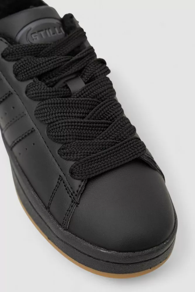 Купить Кроссовки женские зимние на меху, цвет черный, 248RHB670 оптом - Фото №2