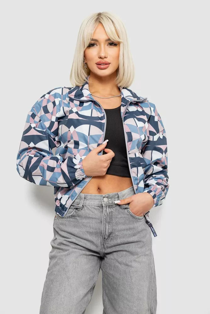 Купить Ветровка женская без подкладки, цвет серый, 257R362-1 - Фото №2