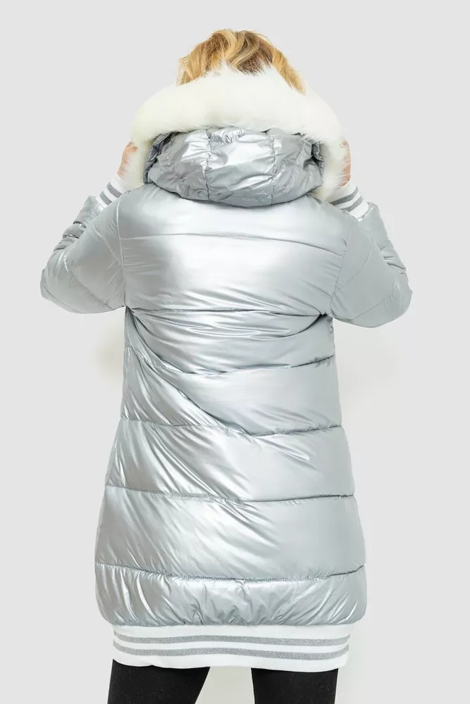 Купити Куртка жіноча, колір сріблястий, 235R8838 оптом - Фото №4