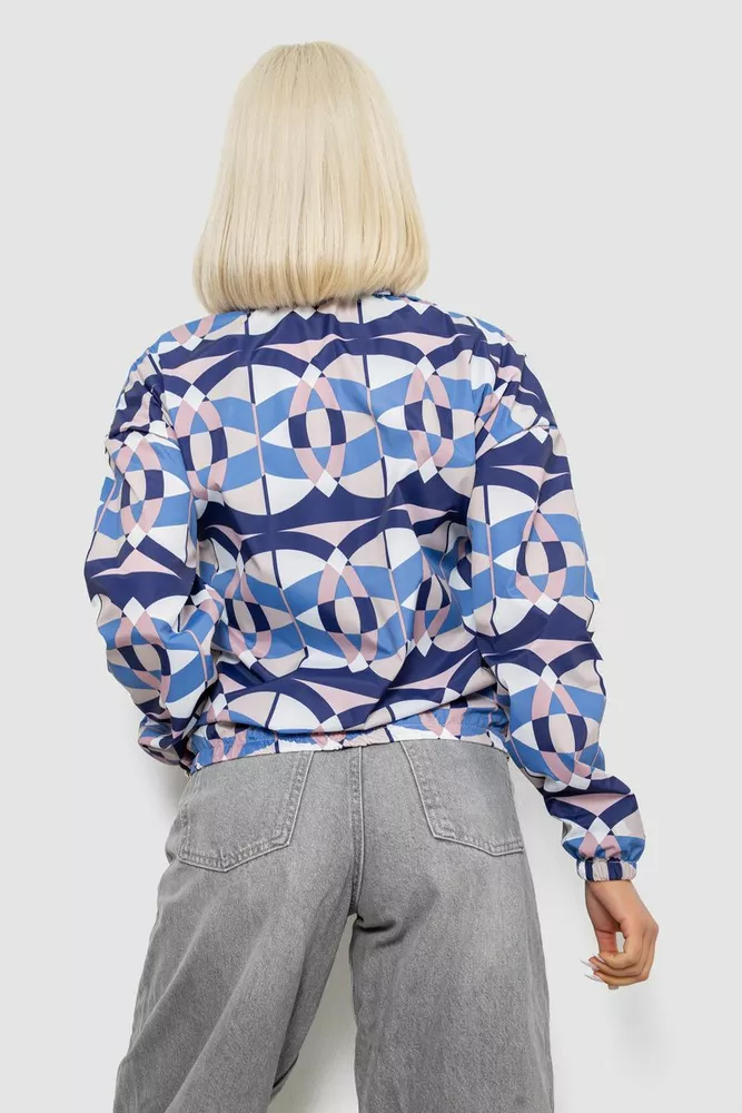 Купити Вітровка жіноча без підкладки, колір синій, 257R362-1 - Фото №4