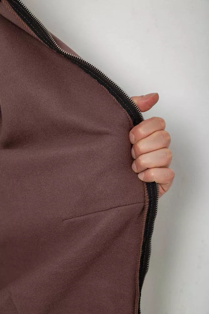 Купить Кофта мужская на флисе с капюшоном  -уценка, цвет мокко, 238R58698-U - Фото №6