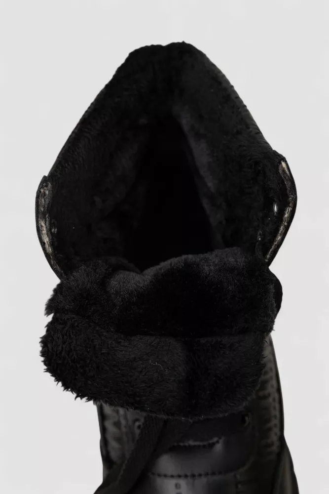 Купити Кросівки жіночі зимові на хутрі, колір чорний, 248RBL3 - Фото №6