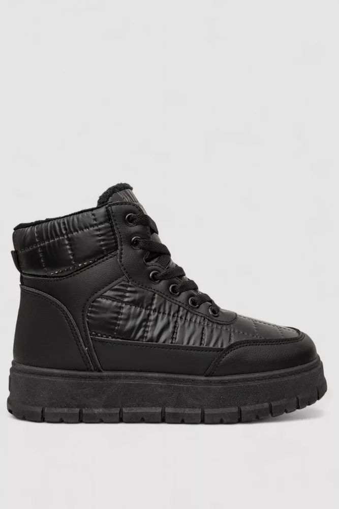 Купити Кросівки жіночі зимові на хутрі, колір чорний, 248RBL3 - Фото №1