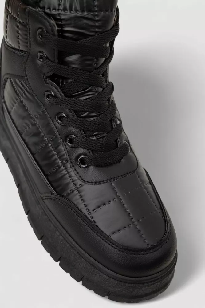 Купити Кросівки жіночі зимові на хутрі, колір чорний, 248RBL3 - Фото №2