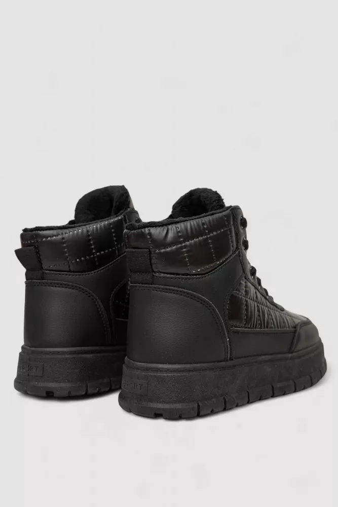 Купити Кросівки жіночі зимові на хутрі, колір чорний, 248RBL3 - Фото №4