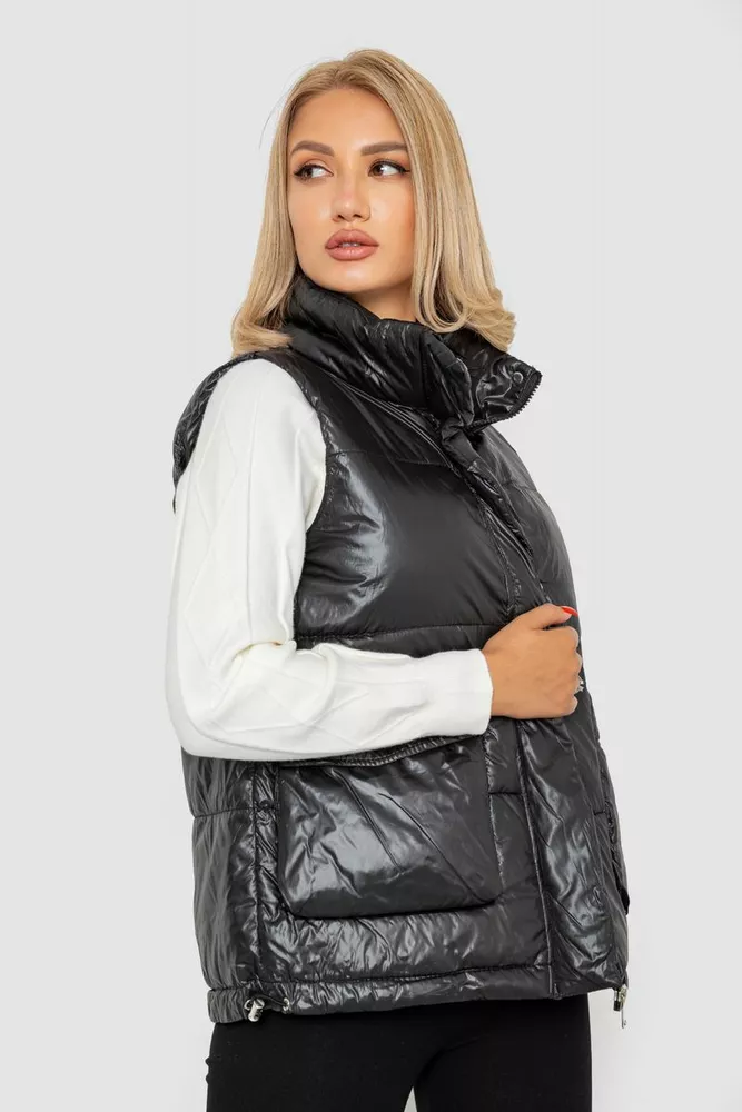Купити Жилет жіночий, колір чорний, 244R533-1 оптом - Фото №3