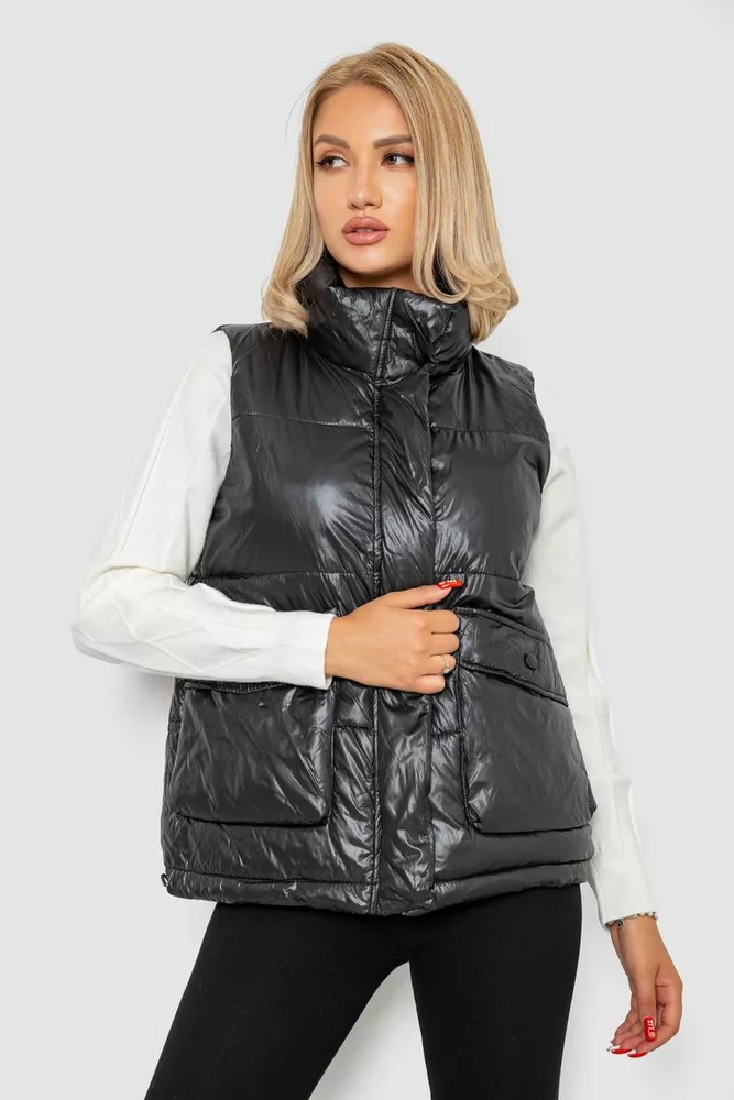 Купити Жилет жіночий, колір чорний, 244R533-1 оптом - Фото №1