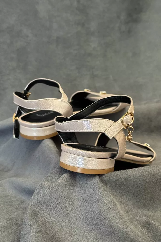 Купити Босоніжки жіночі, колір пудровий, 243RE331 оптом - Фото №4