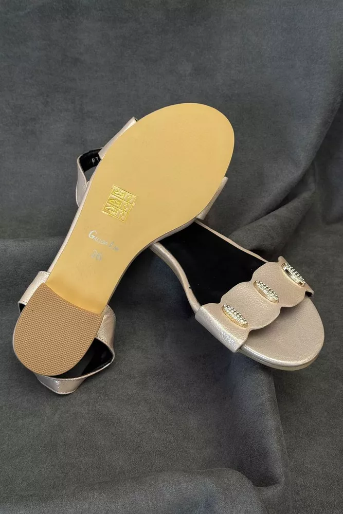 Купити Босоніжки жіночі, колір пудровий, 243RE331 оптом - Фото №5