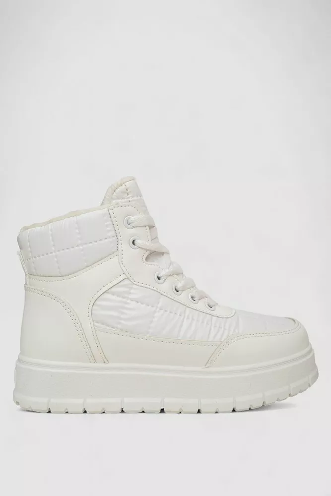 Купити Кросівки жіночі зимові на хутрі, колір білий, 248RBL3 - Фото №1