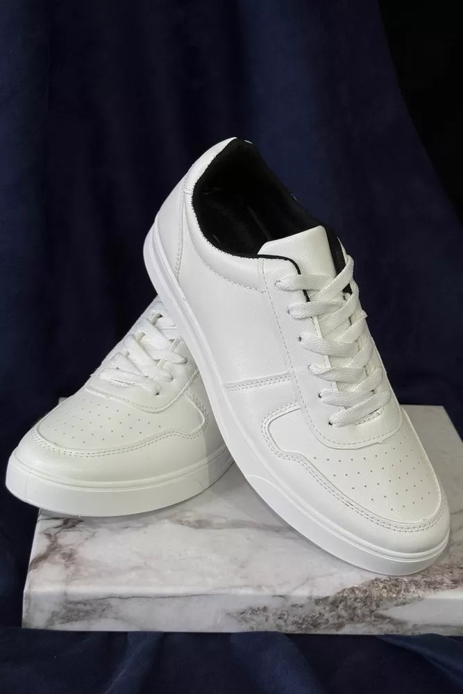 Купить Кеды мужские, цвет бело-черный, 248RR24 - Фото №3