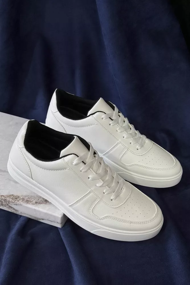 Купить Кеды мужские, цвет бело-черный, 248RR24 - Фото №1