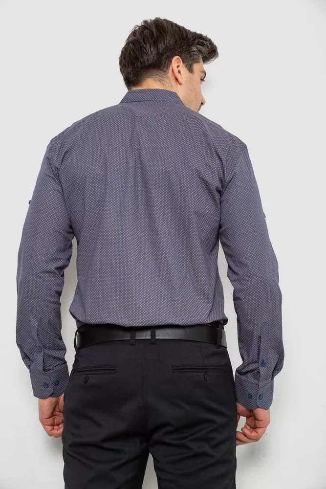 Купить Рубашка мужская с принтом  -уценка, цвет синий, 214R7044-U - Фото №5