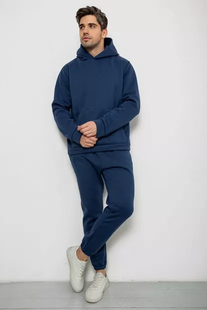 Спортивний костюм чоловічий на флісі, колір синій, 238R58573