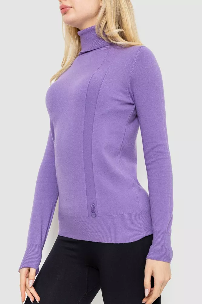 Купити Гольф жіночий однотонний, колір бузковий, 214R803 - Фото №3