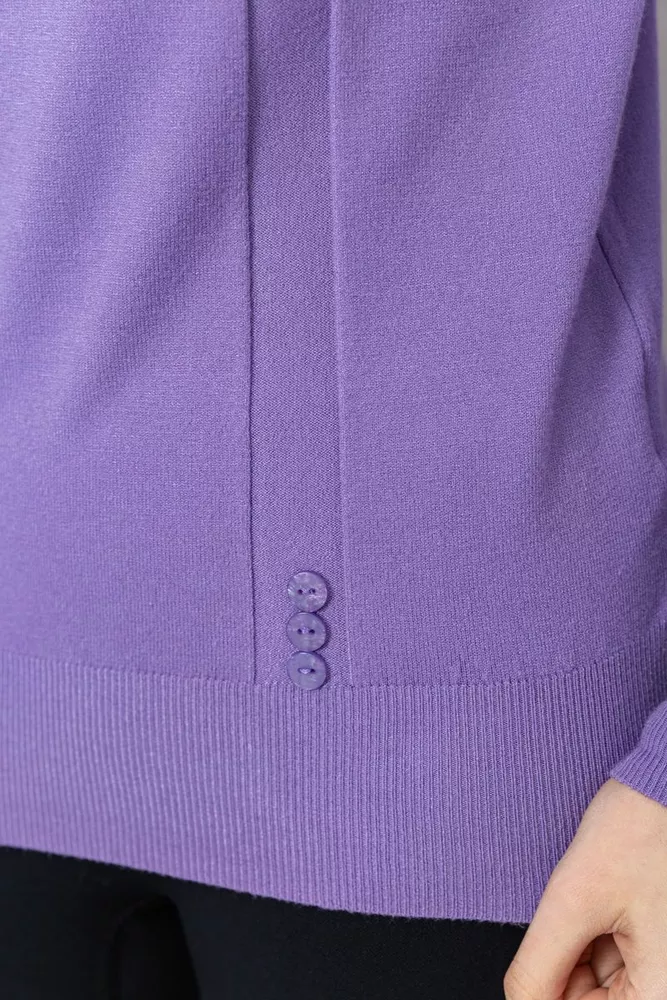 Купити Гольф жіночий однотонний, колір бузковий, 214R803 - Фото №5