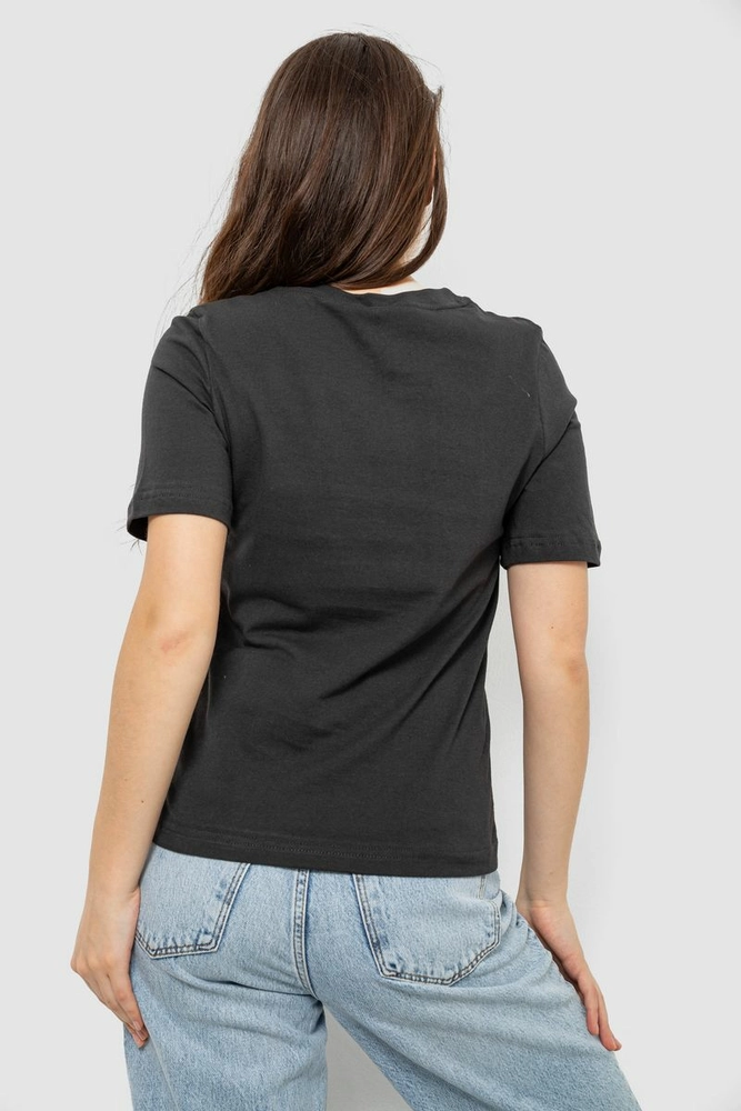 Купить Футболка женская с принтом, цвет грифельный, 241R139 - Фото №4