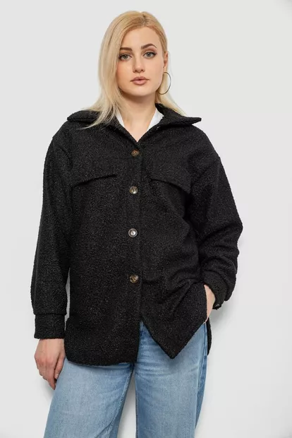 Рубашка -бомбер женская, цвет черный, 257R153