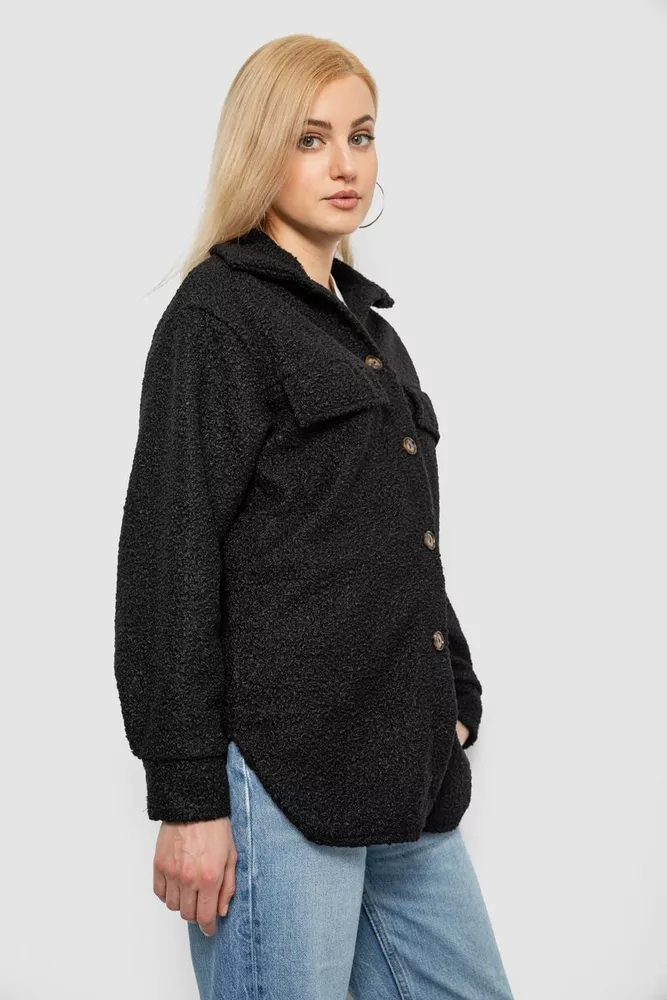 Купить Рубашка -бомбер женская, цвет черный, 257R153 оптом - Фото №3