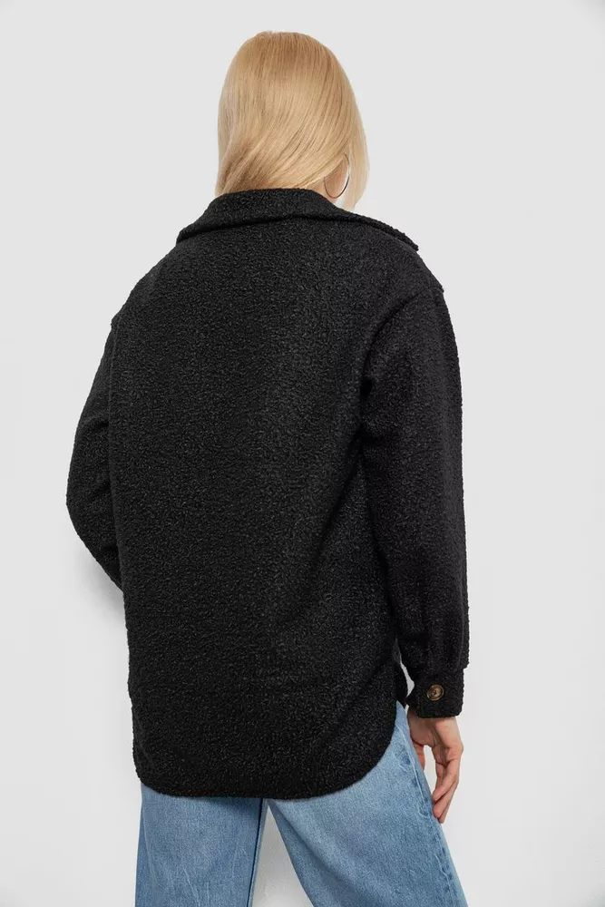 Купить Рубашка -бомбер женская, цвет черный, 257R153 оптом - Фото №4