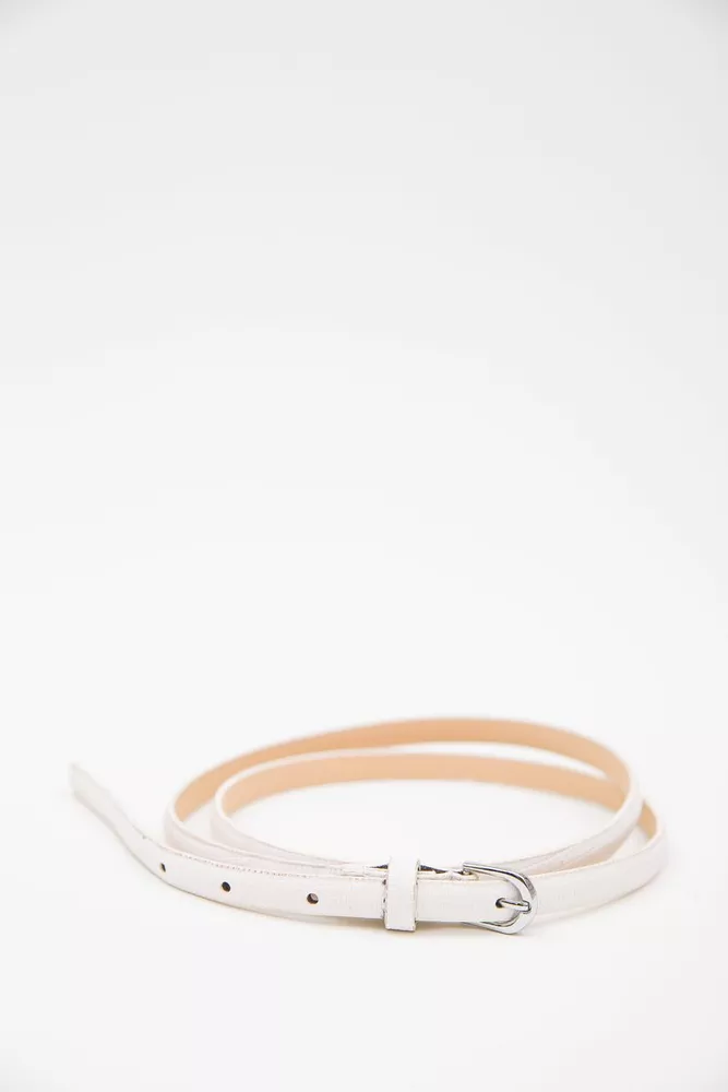 Купить Ремень женский лаковый, цвет бело-серебристый, 196R1510W631 оптом - Фото №1