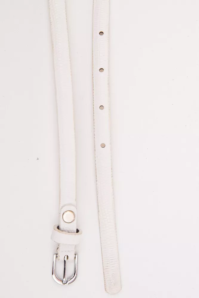 Купить Ремень женский лаковый, цвет бело-серебристый, 196R1510W631 оптом - Фото №3