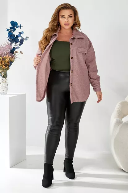 Рубашка -бомбер женская, цвет пудровый, 257R153