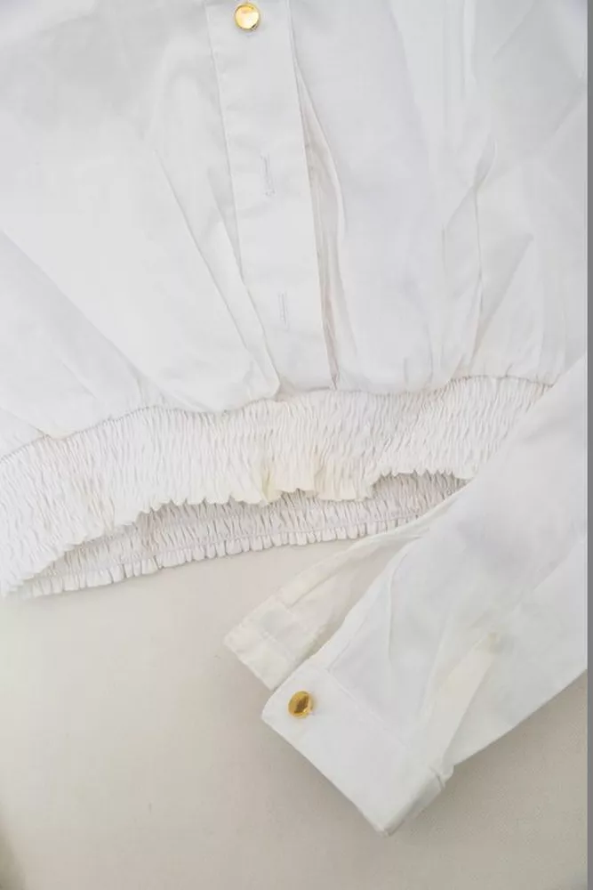 Купити Сорочка жіноча однотонна  -уцінка, колір білий, 230R304-U-58 - Фото №6