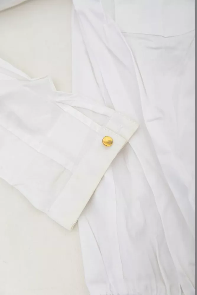 Купить Рубашка женская однотонная  -уценка, цвет белый, 230R304-U-60 - Фото №6