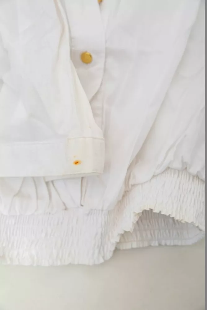 Купить Рубашка женская однотонная  -уценка, цвет белый, 230R304-U-61 - Фото №6