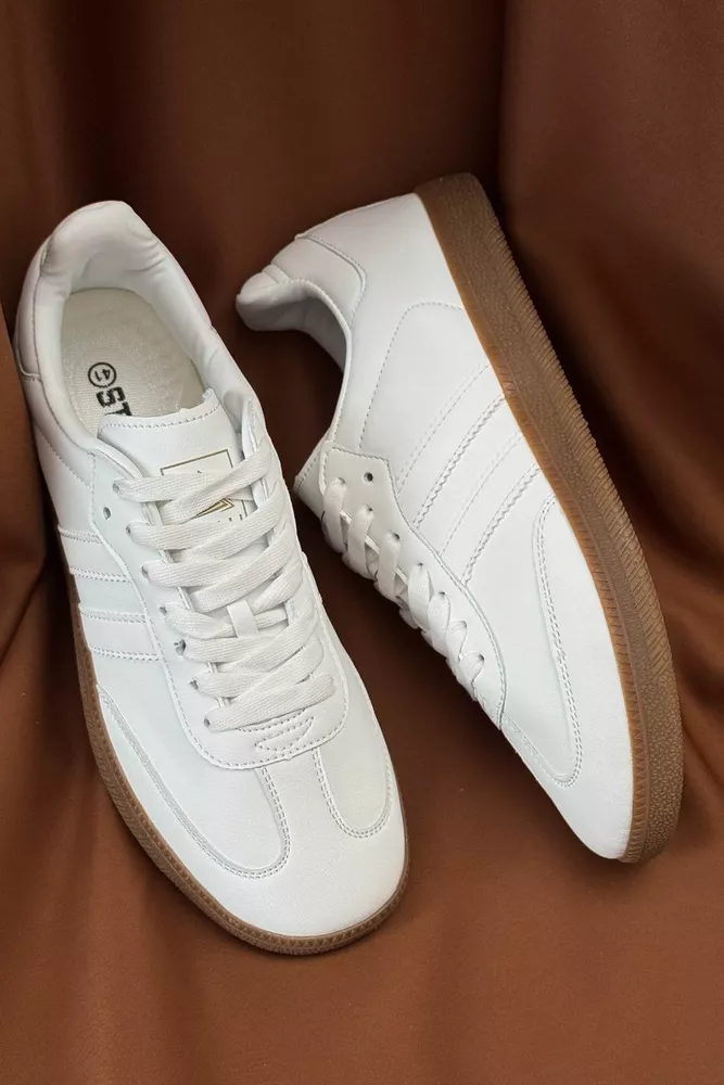 Купить Кроссовки мужские демисезонные, цвет белый, 248RHB590-10 - Фото №3