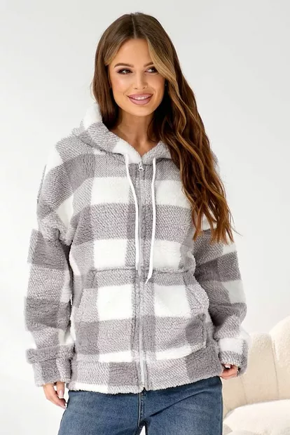 Кофта женская Тедди, цвет серый, 257R48-5