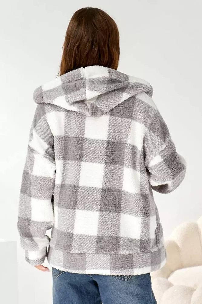 Купити Кофта жіноча Теді, колір сірий, 257R48-5 - Фото №3