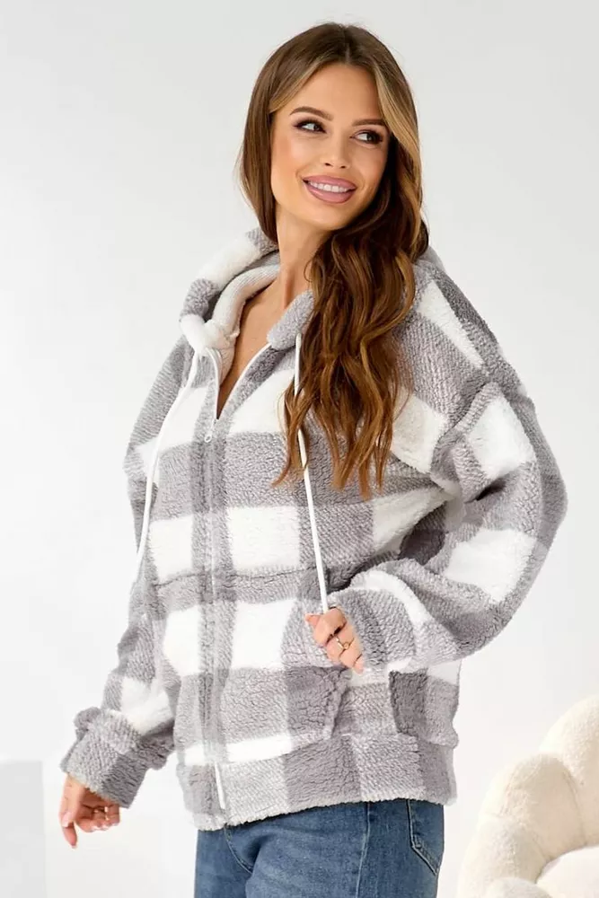 Купити Кофта жіноча Теді, колір сірий, 257R48-5 - Фото №4