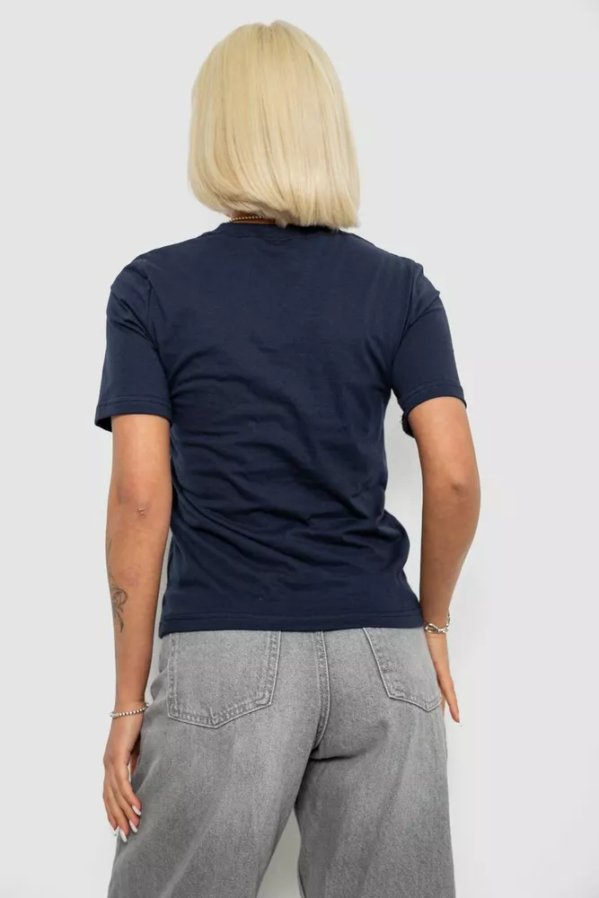 Купить Футболка женская с принтом, цвет синий, 241R139 - Фото №4