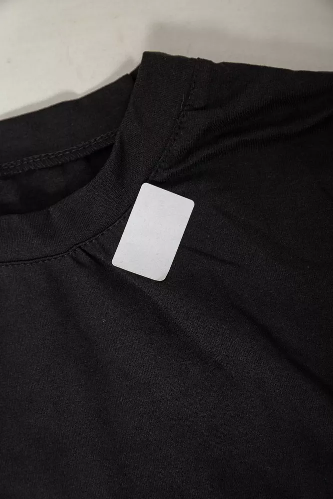 Купить Футболка женская однотонная  -уценка, цвет черный, 238R111-1-U-3 - Фото №6